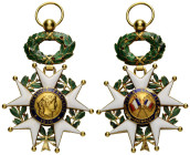Königreich und Republik / Kingdom and Republic
3. Republik, 1871-1940 Orden der Ehrenlegion 1870. 55x40.0 mm. Gold emailliert / Gold enamel. Kreuz de...