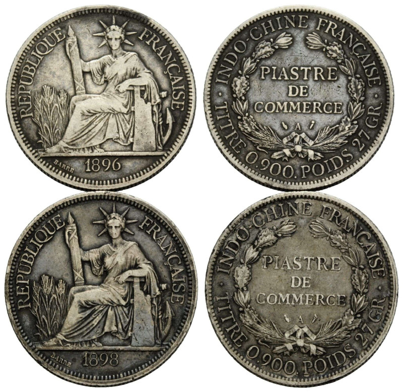 Französisch Indochina / French Indochina
 Piastre 1896 A /1898 A, Paris. 39.0 m...