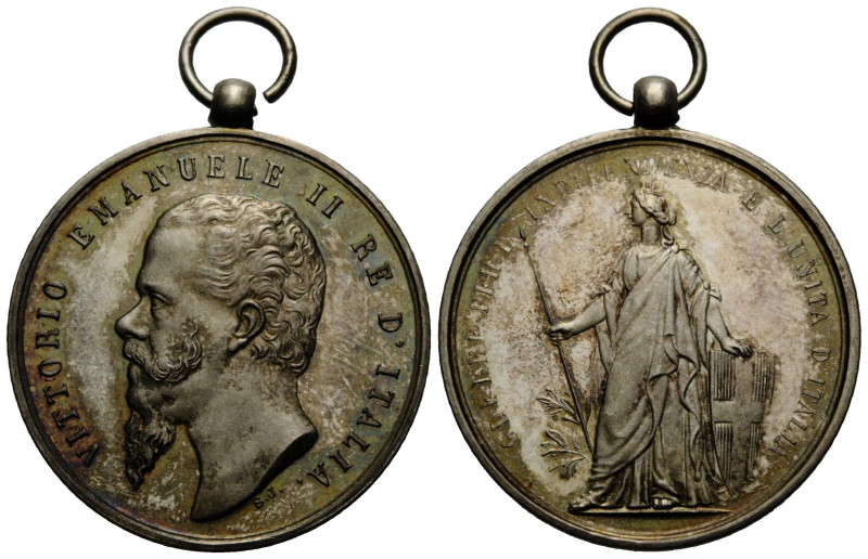 Königreich / Kingdom
Vittorio Emanuele II Re Eletto, 1859-1861 Silbermedaille /...