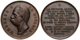 Königreich / Kingdom
Umberto I. 1878-1900 Kupfermedaille / Copper medal 1890. 59.0 mm. Auf die 200 Jahre Infanteriebrigade Aosta / Commemorative meda...
