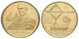 Republik / Republic
 20 Euro 2009 Italien / Italy. 20.00 mm. Gold 0.900. Guglielmo Marconi, 100° anniv. del Premio Nobel / 100-jähriges Jubiläum - No...