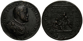 Florenz / Florence
Cosimo I. de Medici, 1536-1574 Bronzemedaille / Bronze medal o.J. / ND. 41.7 mm. Legende: COSMVS·MED·FLOREN·ET·SENAR·DVX·II· Brust...