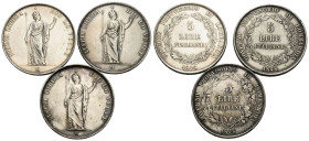 Mailand / Milan / Milano
Governo Provvisorio di Lombardia, 1848 5 Lire 1848. Zecche Italiane - Milano. 37.0 mm. Silber / Silver 0.900. Lot aus 3 Stüc...