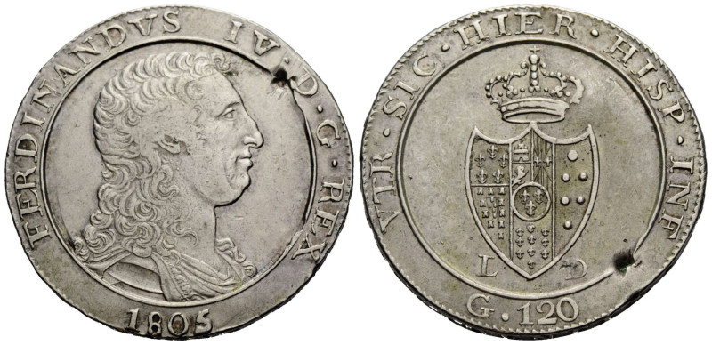 Neapel / Sizilien, Naples / Sicily
Ferdinando IV. (I.), 1759-1825 120 Grana 180...