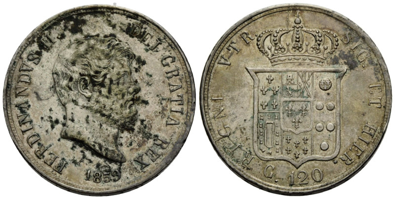 Neapel / Sizilien, Naples / Sicily
Ferdinando II. 1830-1859 120 Grana 1859. 37....
