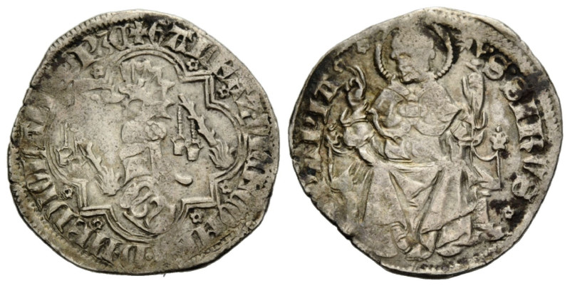 Pavia
Galeazzo II Visconti (1359-1378) Grosso o pegione o.J. / ND. 25.0 mm. Dra...