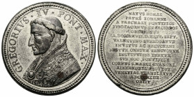 Vatikan - Kirchenstaat / Vatican - Church State
 Weissmetallmedaille / White metal medal o.J. / ND. 1. 20.8 g 37.8 mm. Gregor IV (827-844). GREGORIVS...
