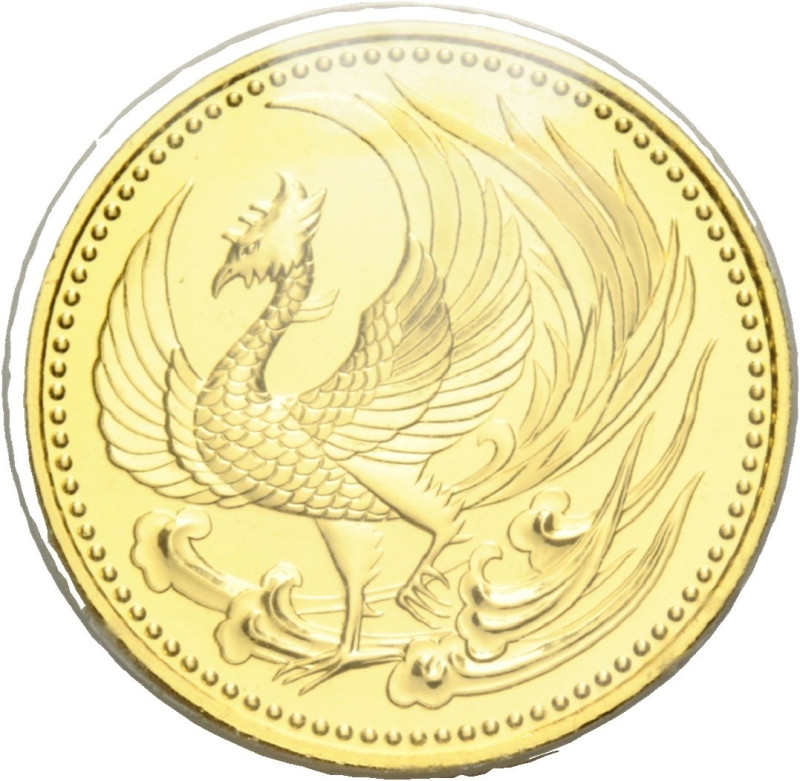 Akihito, seit 1989 - 2019 100000 Yen Yr. 2 (1990), Osaka. 30.0 g. 33.0 mm. Gold ...