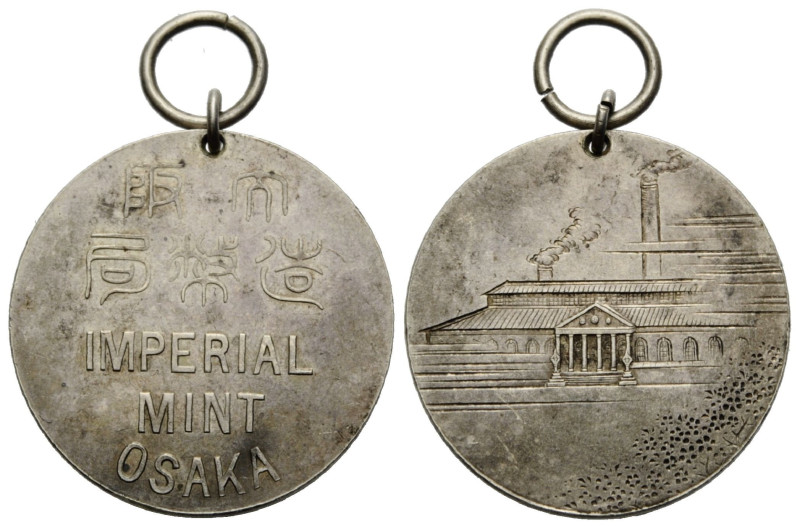 Naruhito, seit 2019 Silbermedaille / Silver medal o.J. / ND., Osaka. 22.2 mm. Si...