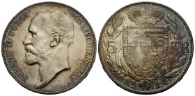Johann II. 1858-1929 5 Franken 1924. 37.0 mm. Silber / Silver. HMZ 2-1379a. 25.00 g. Herrliche Patina / Magnificent patina. Vorzüglich / Extremely fin...