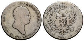 Alexander I. 1801-1825 2 Zlote 1817. 25.1 mm. Silber / Silver 0.593 2 Zlote Polskie - Aleksandr I. C 99. 8.87 g. Schön / Fine.