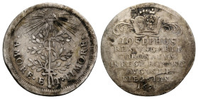 Silber Krönungsjeton / Silver Coronationjeton 1690. 19.0 mm. Joseph, Krönungsjeton zum Römischen König. Er war der älteste Sohn von Kaiser Leopold I. ...