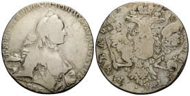 Kaiserreich und Föderation / Russian Empire and Federation
Katharina II. 1762-1796 Rubel 1764/5?. 35.0 mm. Silber / Silver 0.750, Rouble. C 67.2a. 20...