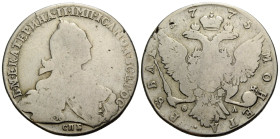Kaiserreich und Föderation / Russian Empire and Federation
Katharina II. 1762-1796 Rubel 1775. 36.4 mm. Silber / Silver 0.750, Rouble. C 67a.2. 21.78...