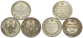 Kaiserreich und Föderation / Russian Empire and Federation
Nikolaus I. 1825-1855 Poltina 1829 / 1854. Saint Petersburg Mint. 28.5 mm. Silber / Silver...