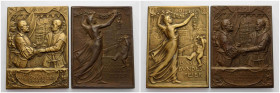 Basel / Basle Stadt / City
 Bronzeplakette / Bronze plaque 1901. & 34.71 g., 37 x 50.0 mm. Basler Bundesfeier / Federal celebration of Basel's entry ...