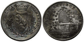 Bern / Berne
 Schulprämie / School premium o.J. / ND. (1824/25) 34.0 mm. Museum Bleiabschlag. 17.83 g. Vorzüglich / Extremely fine.