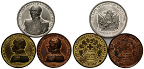 Genf / Geneva / Genève Stadt und Kanton
 Kupfer- und Zinnmedaille / Copper and Tin medal 1847. 37.0 mm. 30.5 g. & 25.4 g. (41.0, 22.8 g. Zinnmedaille...