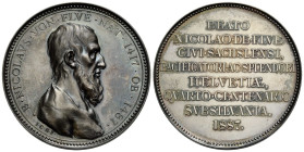 Obwalden
 Silbermedaille / Silvermedal 1887. 45.0 mm. Auf den 400. Todestag / for the 400th anniversary of the death of Nikolaus von Flüe. Legend: B•...
