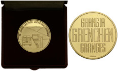 Solothurn Kanton
 Messingmedaille / Brass medal 1988. 33.0 mm. Wertmarke Werbejeton Jeton Token Medaille. 75 JAHRE Grenchenbergtunnel MOUTIER · GRENC...