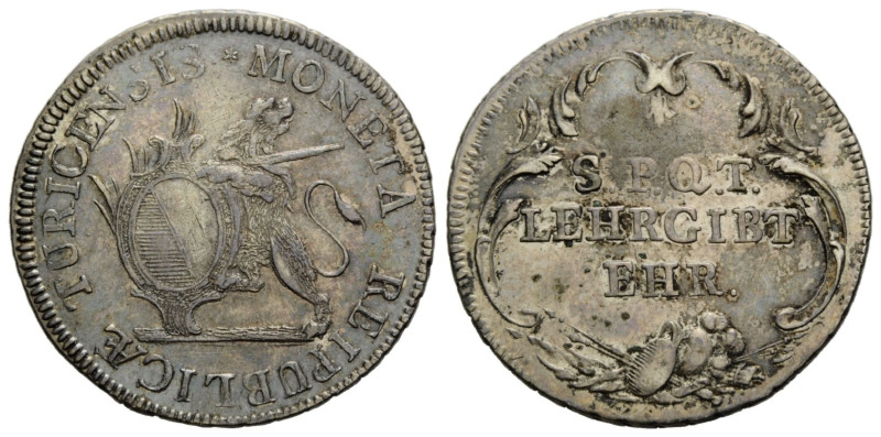 Zürich Stadt / City
 Schulprämie o. J. / ND. (nach/after 1776). 25.1 mm. Silber...