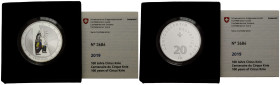 Eidgenossenschaft / Confederation Bundesmünzen / Federal Coins
Gedenkmünzen / Commemorative coins 20 Franken 2019 B, Bern. 33.0 mm. Silber / Silver 0...