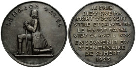 Medaillen / Medals Personenmedaille
 Silbermedaille / Silver medal 1923. 50.0 mm. 0.900. zum 200. Todestag / on the 200 anniversary of LE MAJOR DAVEL...