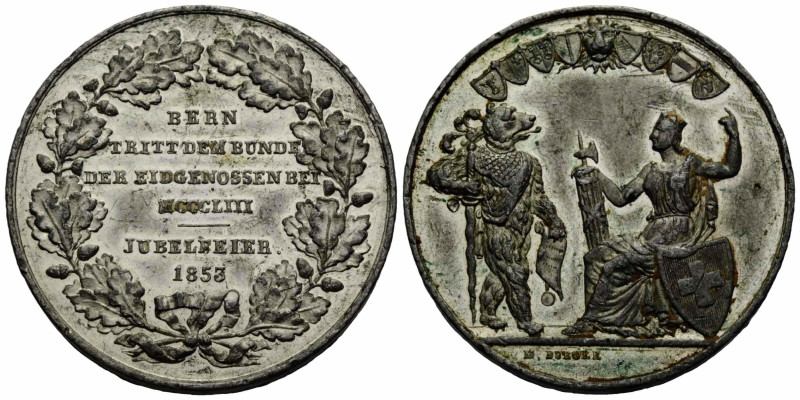 Medaillen / Medals Bern / Berne
 Zinnmedaille / Tin medal 1853. 40.0 mm. Auf di...