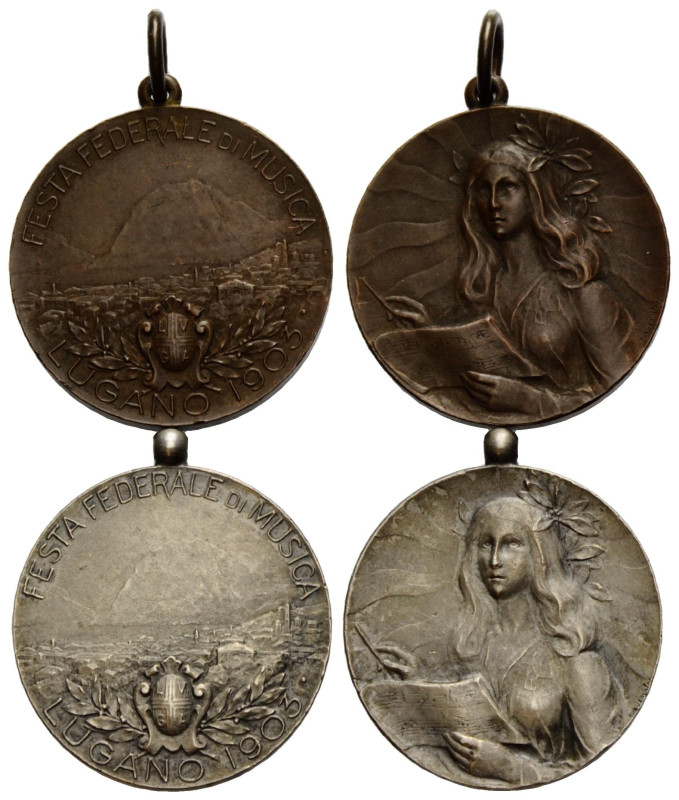Medaillen / Medals Tessin / Ticino
 Silbermedaille / Silver medal 1903. 35.0 mm...