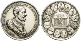 Medaillen / Medals Zürich
 Silbermedaille / Silver medal 1736. 48.0 mm. auf das 400jährige Bestehen der Brunschen Verfassung (Zunftmedaille) / on the...