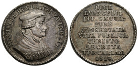 Medaillen / Medals Zürich
 Silbermedaille / Silver medal 1819. 37.7 mm. Huldrych Zwingli. Auf die 300 Jahr-Feier der Reformation. Vs. Portrait von Zw...
