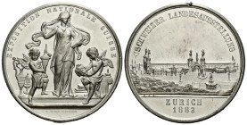 Medaillen / Medals Zürich
 Zinnmedaille / Tin medal 1883. 45.0 mm EXPOSITION NATIONALE SUISSE / SWISS NATIONAL EXHIBITION. Rv. SCHWEIZER. LANDESAUSST...