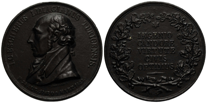 Medaillen / Medals
 Eisenguss / Cast iron 1823. 50.0 mm. Hans Conrad Escher von...