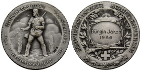 Schützentaler & Schützenmedaillen / Shooting talers & Shooting medals
 Silbermedaille / Silver medal 1936. 35.0 mm. Silber / Silver 0.925. Schweizeri...
