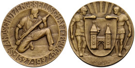 Schützentaler & Schützenmedaillen / Shooting talers & Shooting medals Aargau / Argovia
 Bronzemedaille / Bronze medal 1927 50.0 mm. 400 Jahre Standsc...