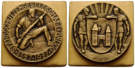 Schützentaler & Schützenmedaillen / Shooting talers & Shooting medals Aargau / Argovia
 Bronzemedaille / Bronze medal 1927 50.0 mm. Brugg. Schützenme...