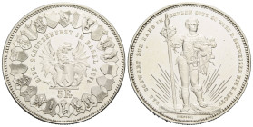 Schützentaler & Schützenmedaillen / Shooting talers & Shooting medals Basel / Basle / Bâle
 5 Franken 1879 Bern. 37.0 mm. Silber Schützentaler, Eidge...