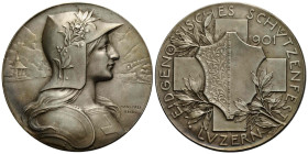 Schützentaler & Schützenmedaillen / Shooting talers & Shooting medals Luzern / Lucerne
 Silbermedaille / Silver medal 1901. 45.0 mm. Luzern. Eidgenös...