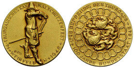 Schützentaler & Schützenmedaillen / Shooting talers & Shooting medals Thurgau / Thurgovia
 Goldmedaille / Gold medal 1948 27.0 mm. 0.750 Weinfelden. ...