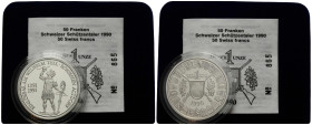 Schützentaler & Schützenmedaillen / Shooting talers & Shooting medals Uri
 Palladium 1990. 33.0 mm. 1oz. Schützenfest Altdorf. Wilhelm Tell Schiessen...