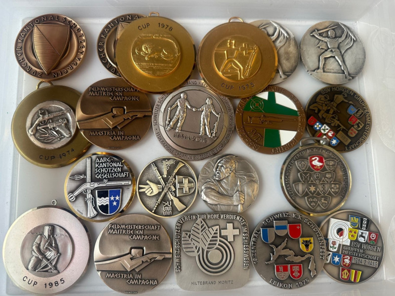 Schützentaler & Schützenmedaillen / Shooting talers & Shooting medals Lot
 Kupf...