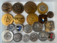 Schützentaler & Schützenmedaillen / Shooting talers & Shooting medals Lot
 Kupfer-, Messing- & versilberte Medaillen / Copper, brass & silver plated ...