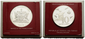 Republik seit / Republic since 1962 10 Dollars 1979 Franklin Mint ca. 41.0 mm. Solid Sterling Silver Proof. In Blister mit Zertifikat und beschriftete...