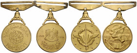 Ägypten / Egypt Königreich Ägypten / Kingdom Egypt (1923-1953)
 Silbermedaille vergoldet / Gilt silver medal 1953 37.0 x 65.0 mm. 2 Expl. 31.9 g., 32...