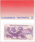 Schweiz / Switzerland Ausgaben der Schweizerischen Nationalbank ab 1907
 10 Franken 1973 Druck / Mint Orell Füssli, Zürich Büchlein ! / Booklet ! mit...