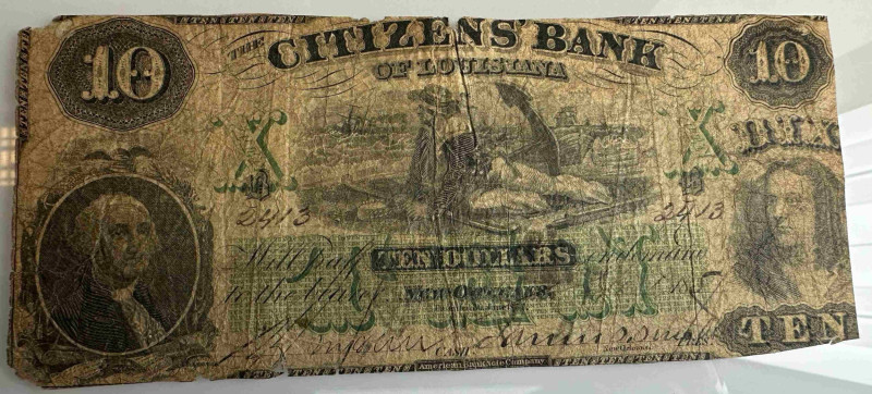 United States of America / USA Louisiana
Citizens' Bank of Louisiana 10 Dollars...
