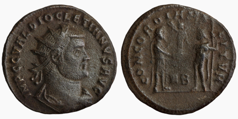 Diocletian. (285 AD). Antoninian. Antioch. Obv: IMP C C VAL DIOCLETIANVS P F AVG...