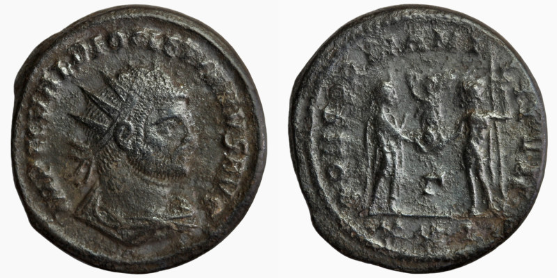 Diocletian. (285 AD). Antoninian. Antioch. Obv: IMP C C VAL DIOCLETIANVS P F AVG...