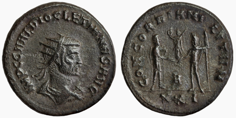 Diocletian. (285 AD). Antoninian. Antioch. Obv: IMP C C VAL DIOCLETIANVS P F AVG...