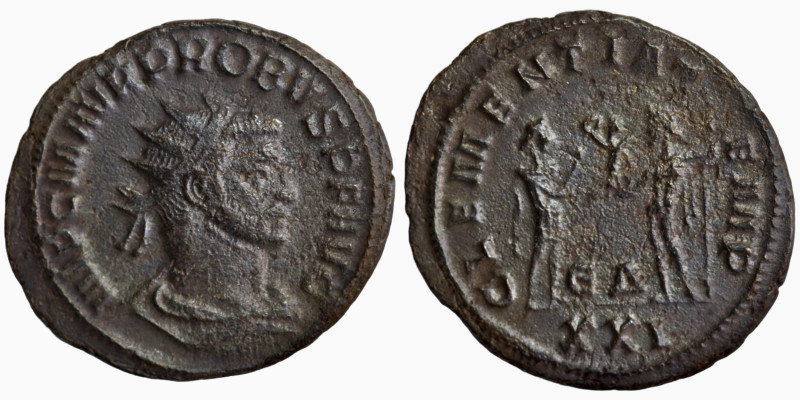 Probus. (276-282 AD). Æ Antoninian. Antioch. Obv: IMP C M AVR PROBVS AVG. radiat...